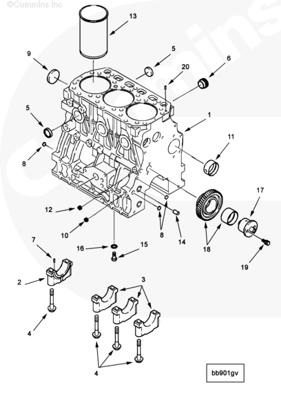 Cummins 4900220 Captive Washer Cap Screw - Truck To Trailer