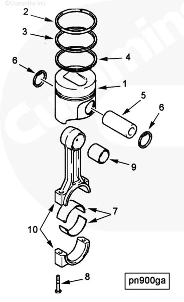 Cummins 4900502 Piston Pin - Truck To Trailer