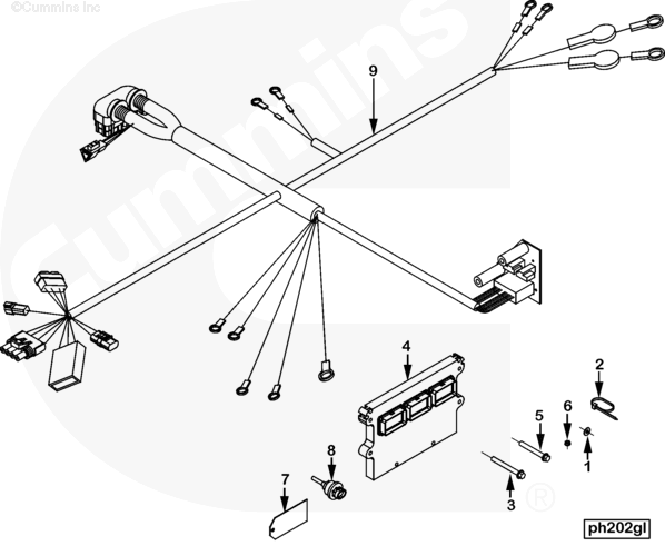 Cummins 4936906 Wiring Harness - Truck To Trailer