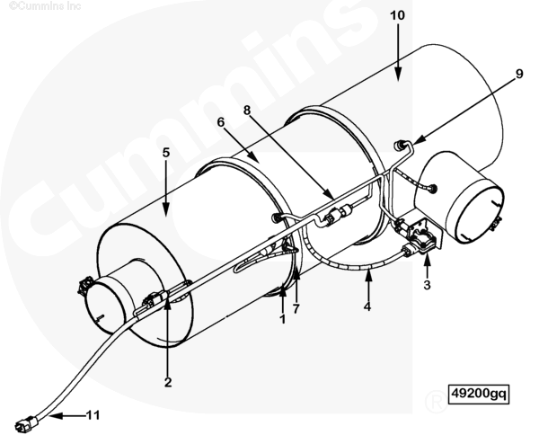 Cummins 4965116 Pressure Sensing Tube - Truck To Trailer