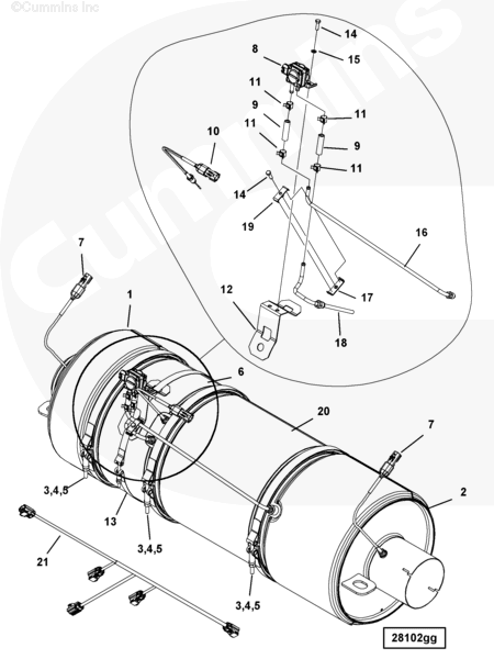 Cummins 4965289 Pressure Sensing Tube - Truck To Trailer