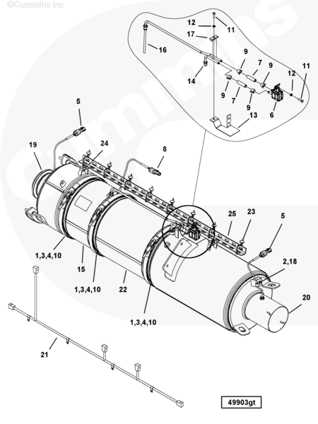 Cummins 4985261 Wiring Retainer Bracket - Truck To Trailer