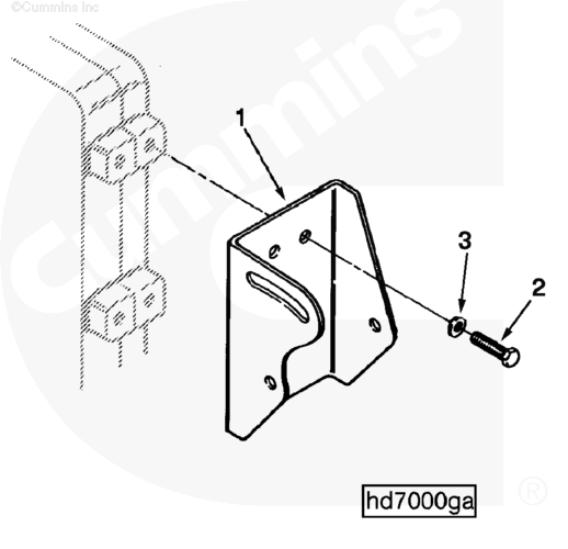 Cummins C0121005601 Hydraulic Pump Brace - Truck To Trailer