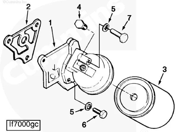 Cummins C0122071101 Lubricating Oil Filter Head - Truck To Trailer