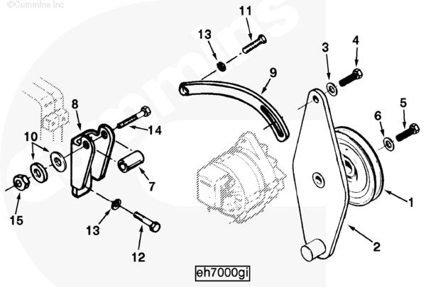 Cummins C0130243000 Idler Pulley Bracket - Truck To Trailer