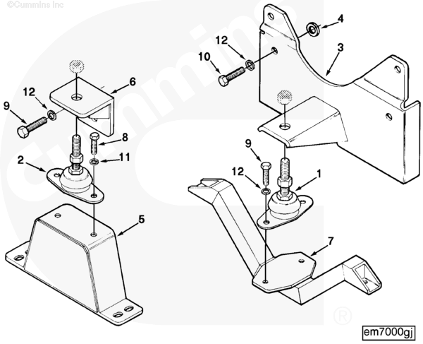 Cummins C0403240200 Engine Support - Truck To Trailer