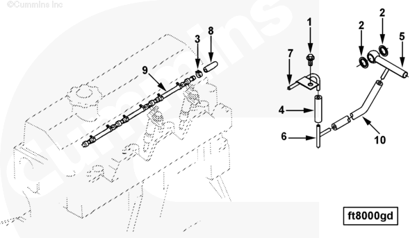 Cummins C6205715830 Tube Connector - Truck To Trailer