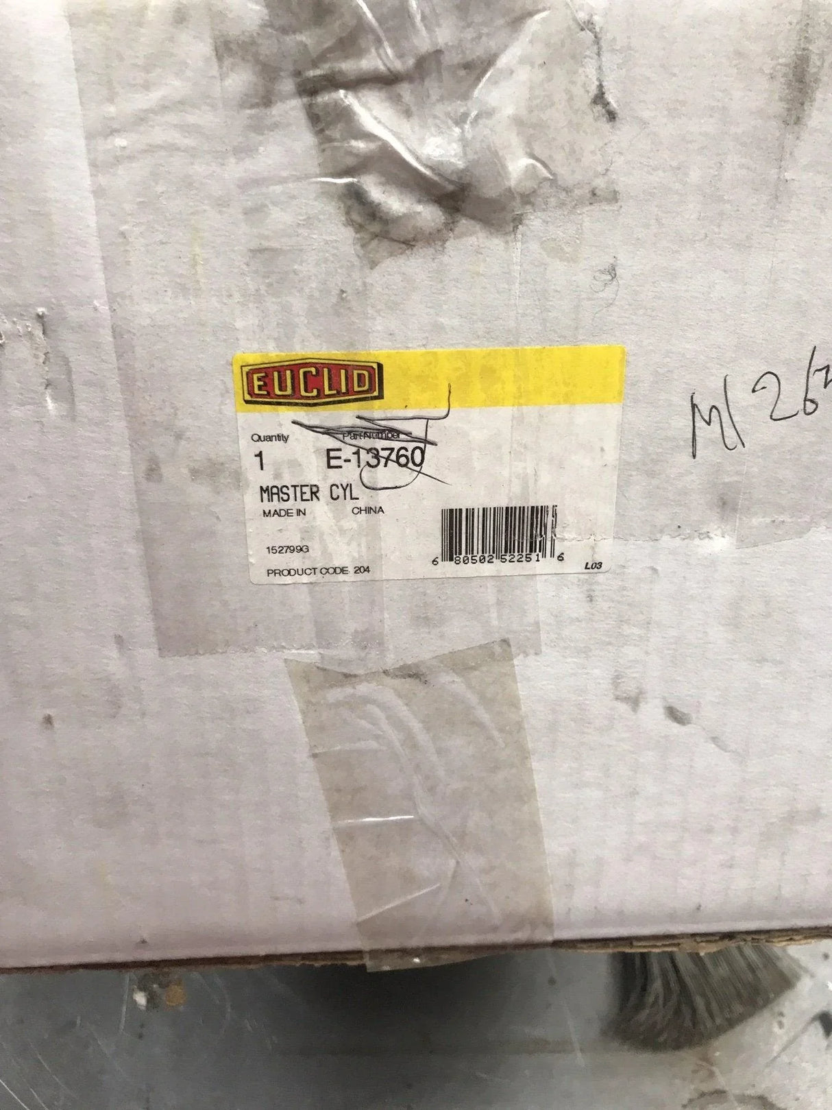 E13760 Euclid Hydraulic Brake Master Cylinder Fitd Chevy Gm Topkick K