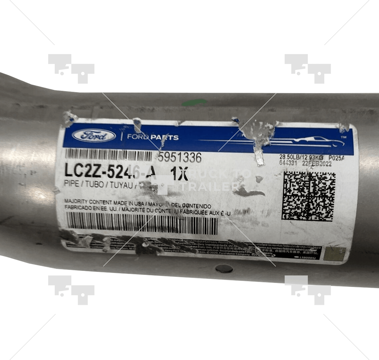 Lc2Z-5246-A Genuine Ford Exhaust Pipe â Truck To Trailer