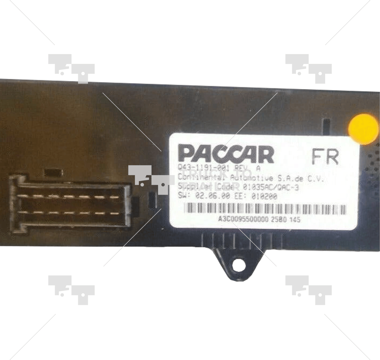 Q43-1191-001 Oem Paccar® Gauge -Display Driver Warning Information - Truck To Trailer